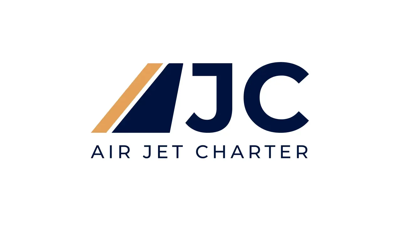Logotip Air Jet Charter na svijetloj podlozi