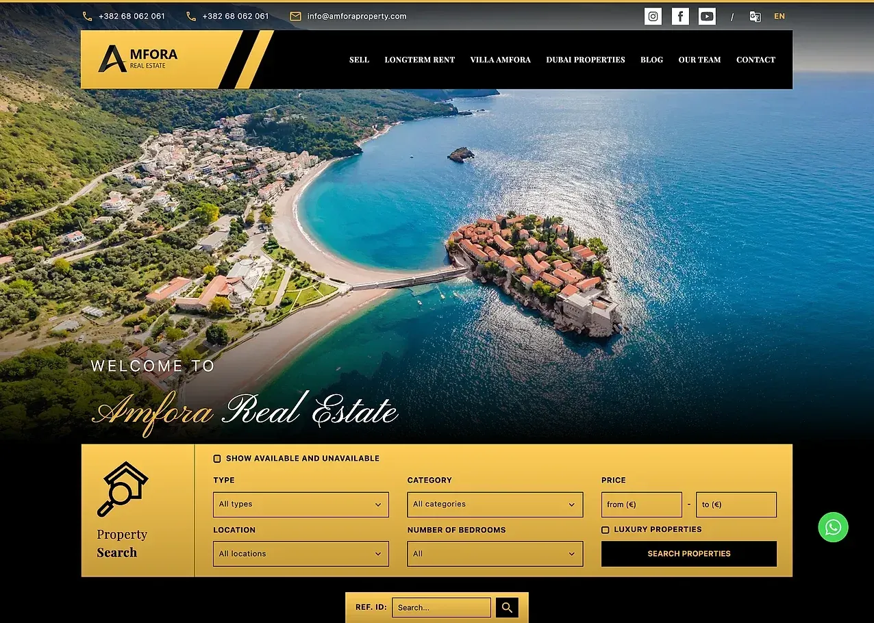 Startseite — die Website von Amfora Real Estate