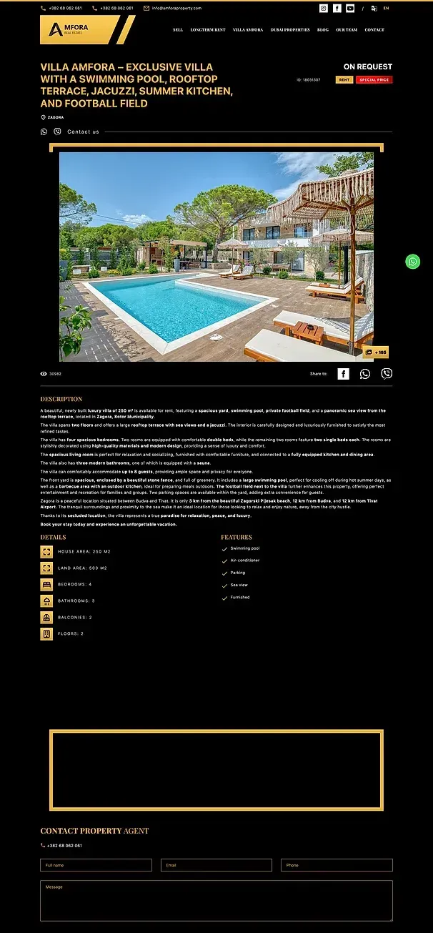 VILLA AMFORA i DUBAI PROPERTIES — sajt Amfora Real Estate