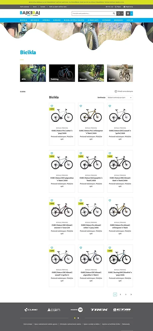 Startseite und BICIKLA — die Website von Bajkeraj