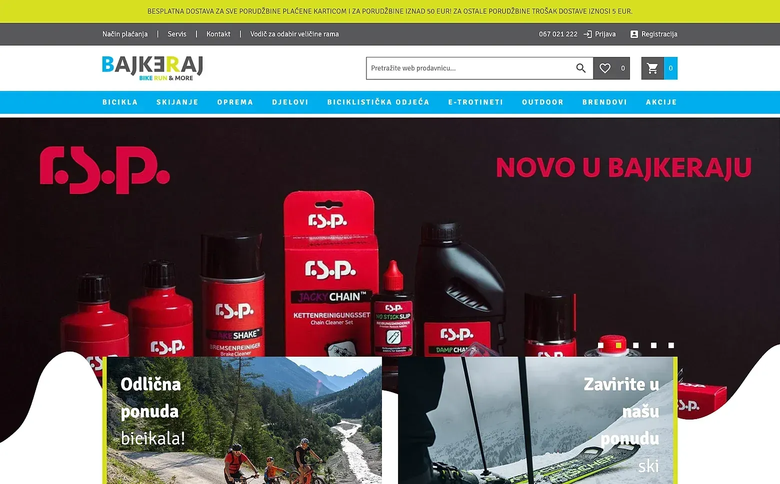 Home page of the Bajkeraj website