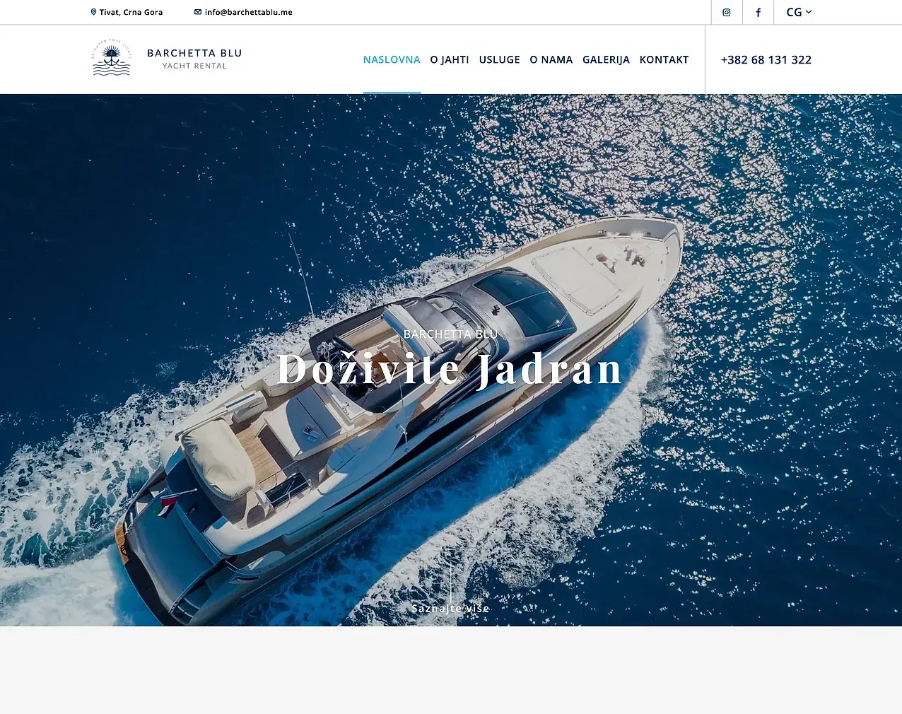 Home page — the Barchetta Blu site