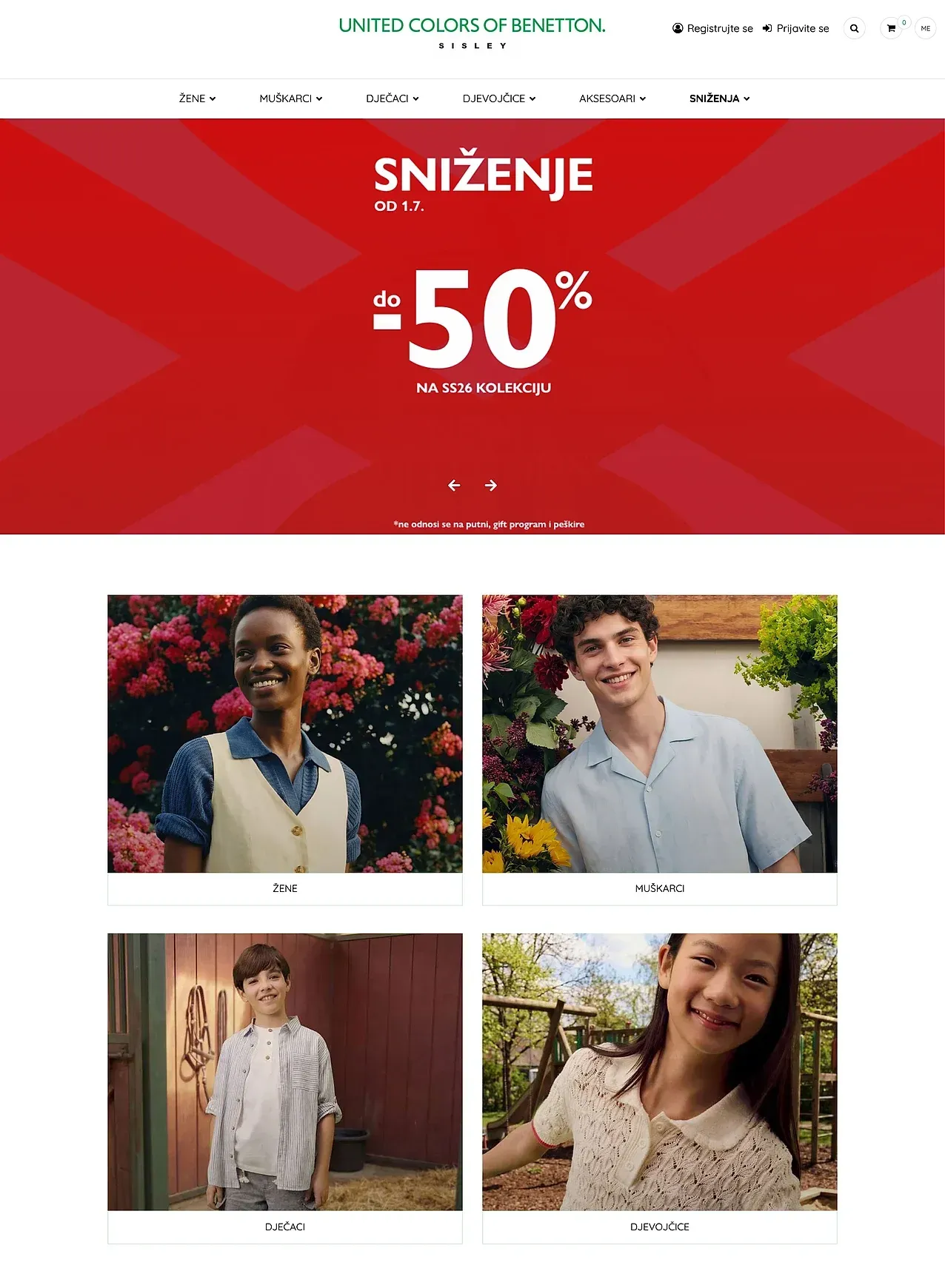 Home page — the Benetton Crna Gora site