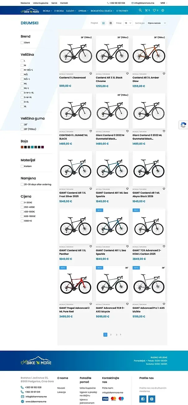 DRUMSKI and TREKKING/CROSS — the Bike 'N More site