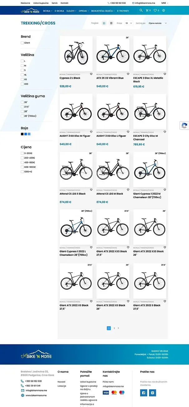 DRUMSKI and TREKKING/CROSS — the Bike 'N More site