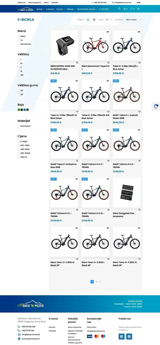 GRADSKI and E-BICIKLA — the Bike 'N More site