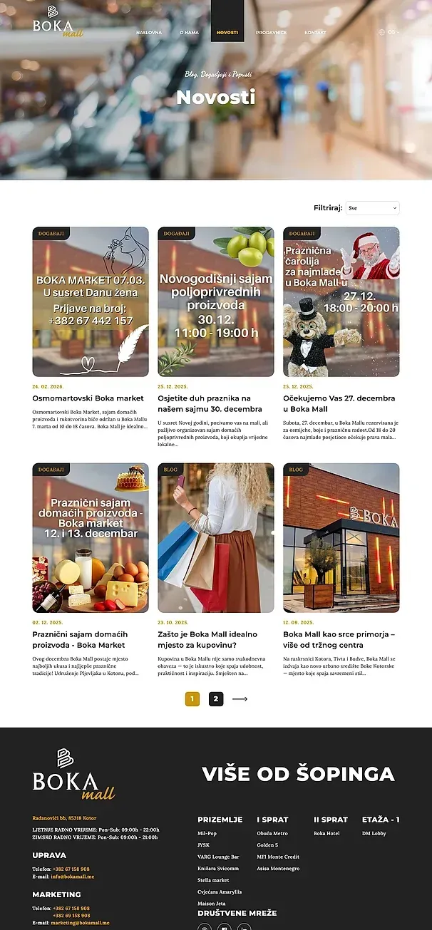 Über uns und Neuigkeiten — die Website von Boka Mall