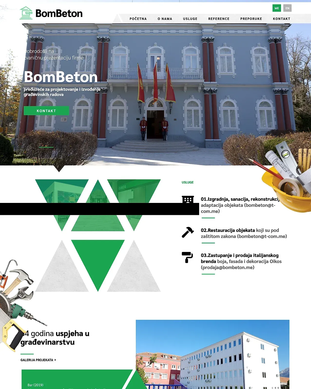Home page — the BomBeton site