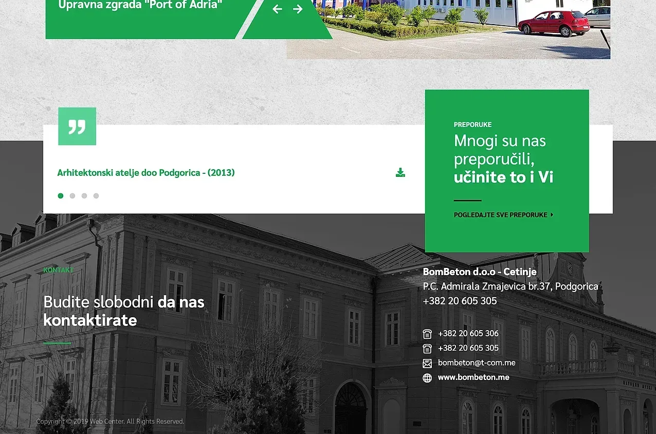 Home page — the BomBeton site