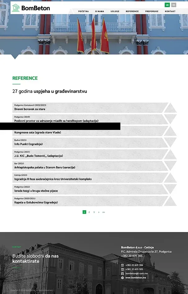 References and PREPORUKE — the BomBeton site