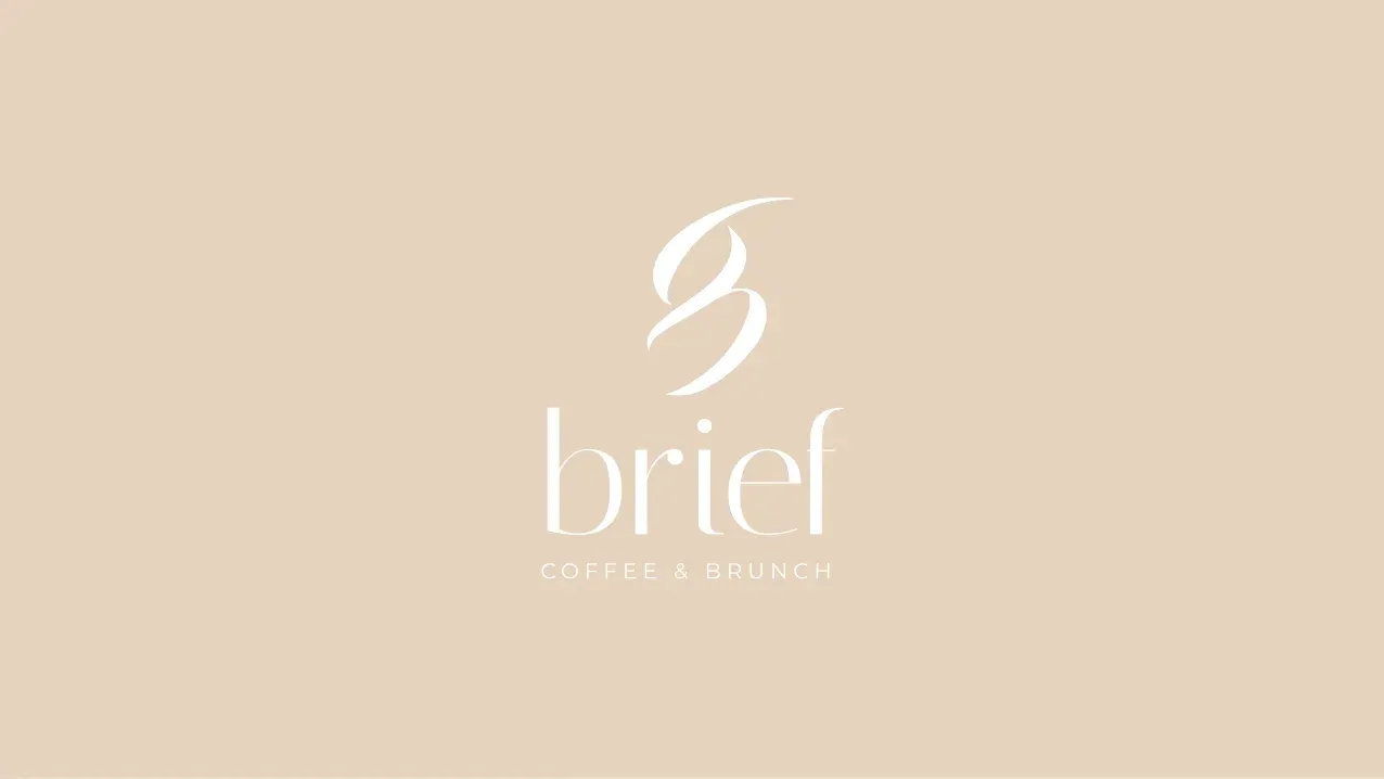 The white version of the Brief logo