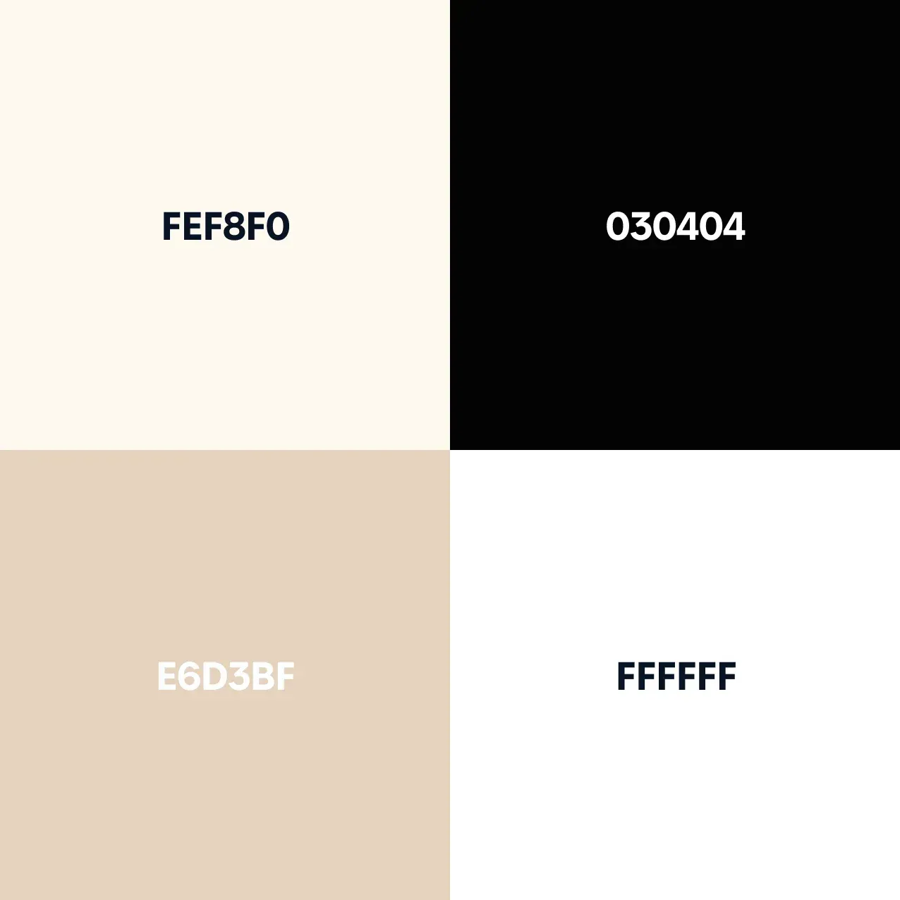The Brief colour palette