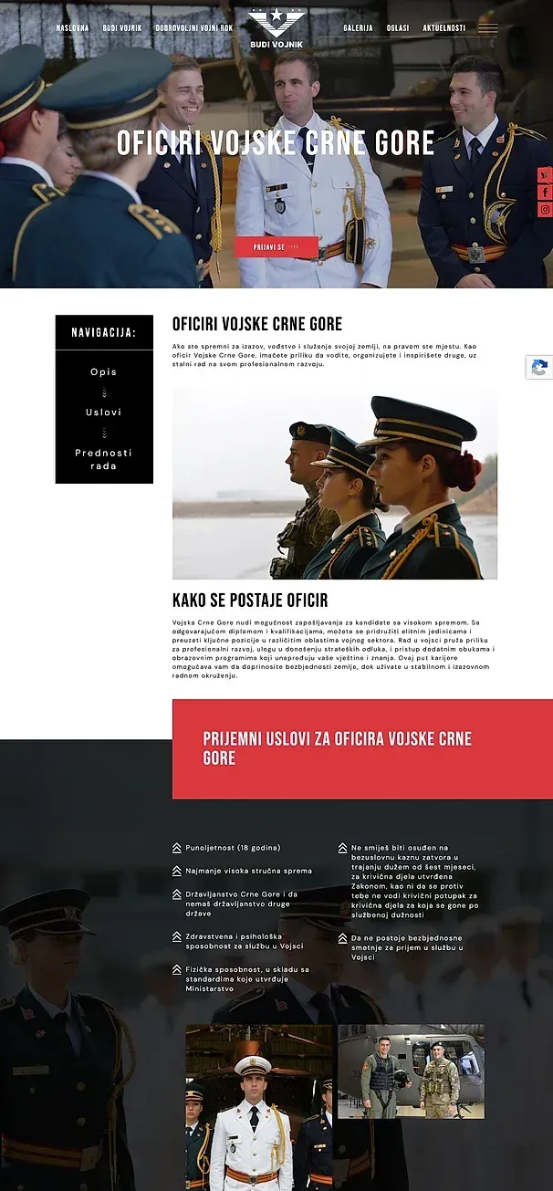 Aktuelnosti i Oficir — sajt Budi Vojnik