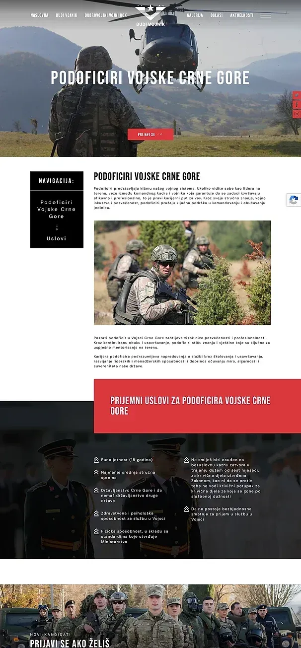 Unteroffizier und Zeitsoldat — die Website von Budi Vojnik