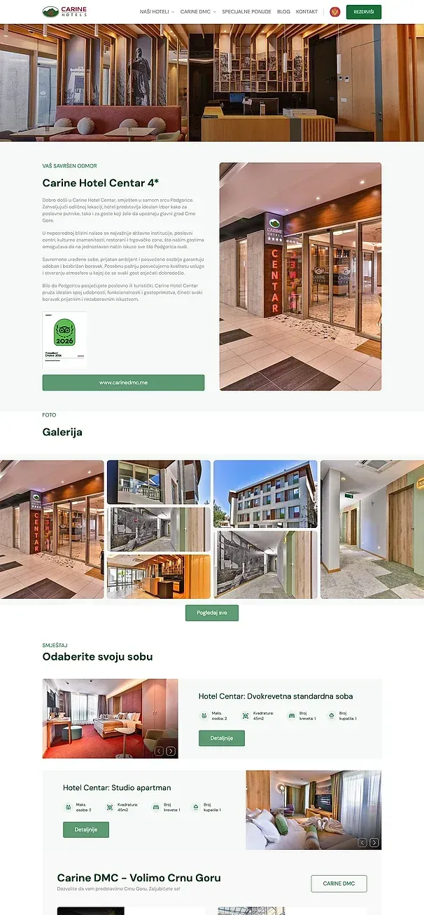Carine Hotel Delfin 4* und Carine Hotel Centar 4* — die Website von Carine Hotels