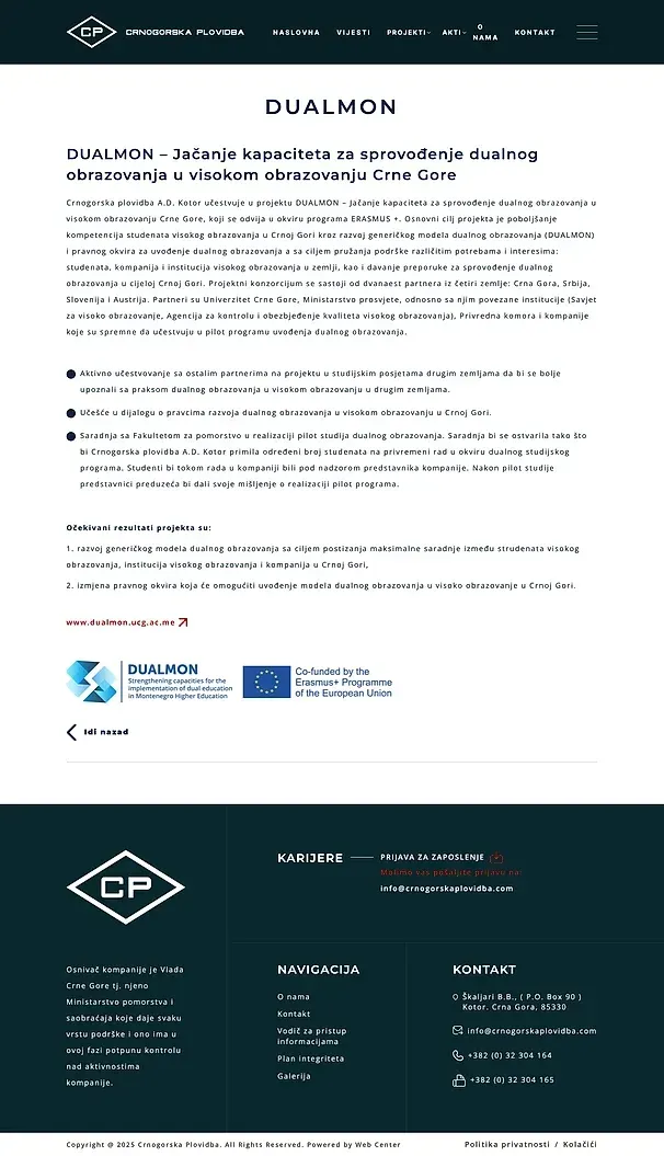 Neuigkeiten und DUALMON — die Website von CG Plovidba
