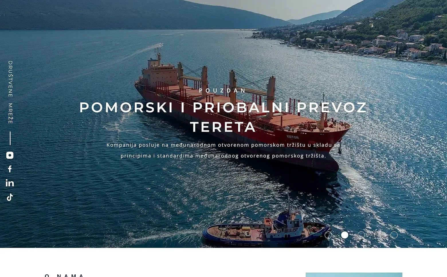 Home page of the CG Plovidba website