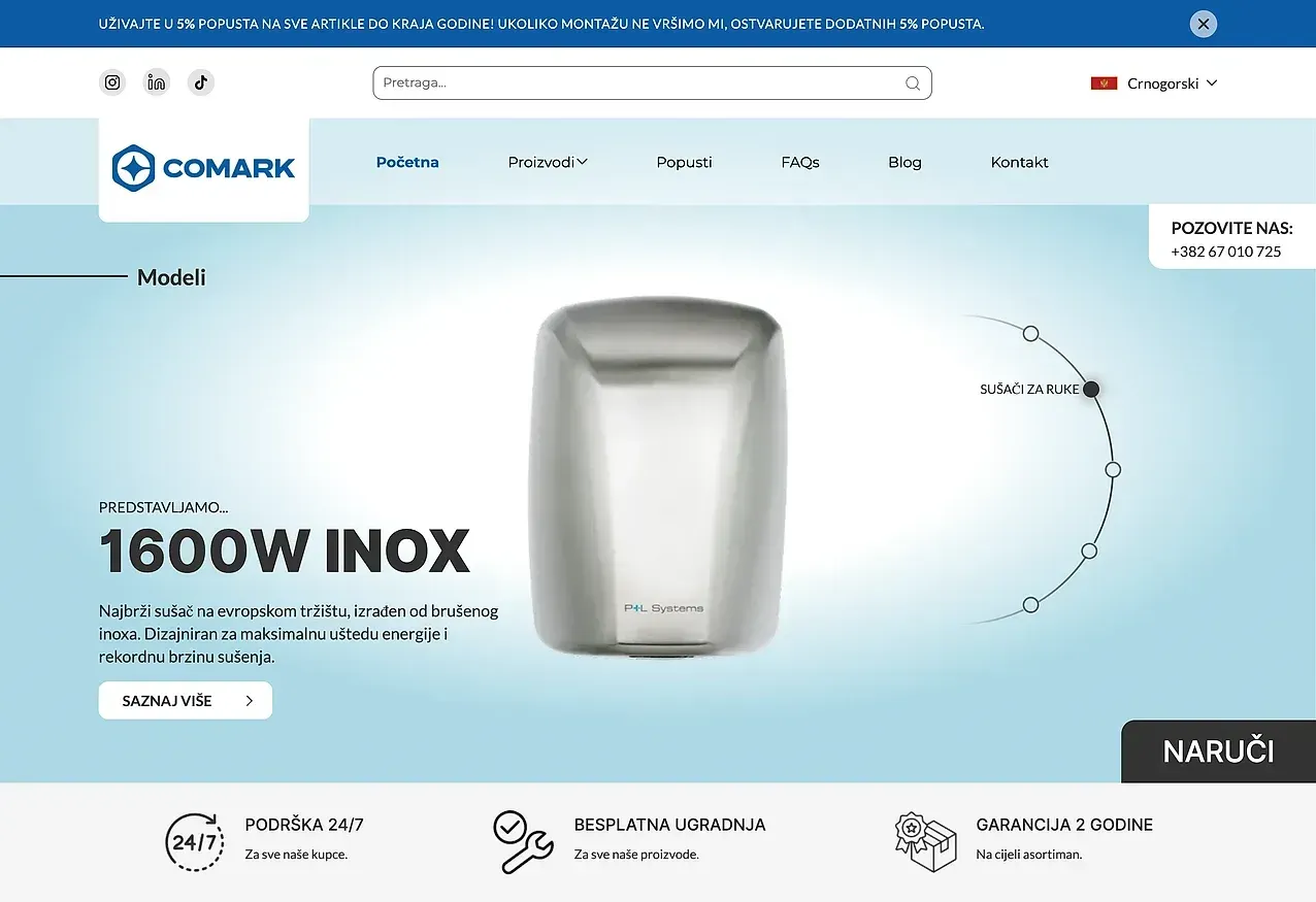 Startseite — die Website von Comark