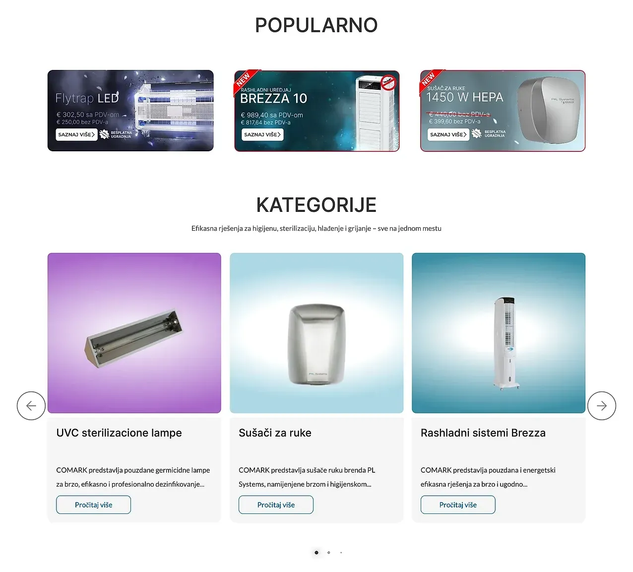 Startseite — die Website von Comark