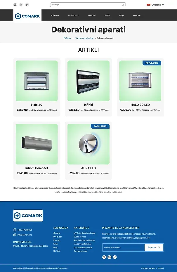 Neu — LED-Geräte und Dekorative Geräte — die Website von Comark