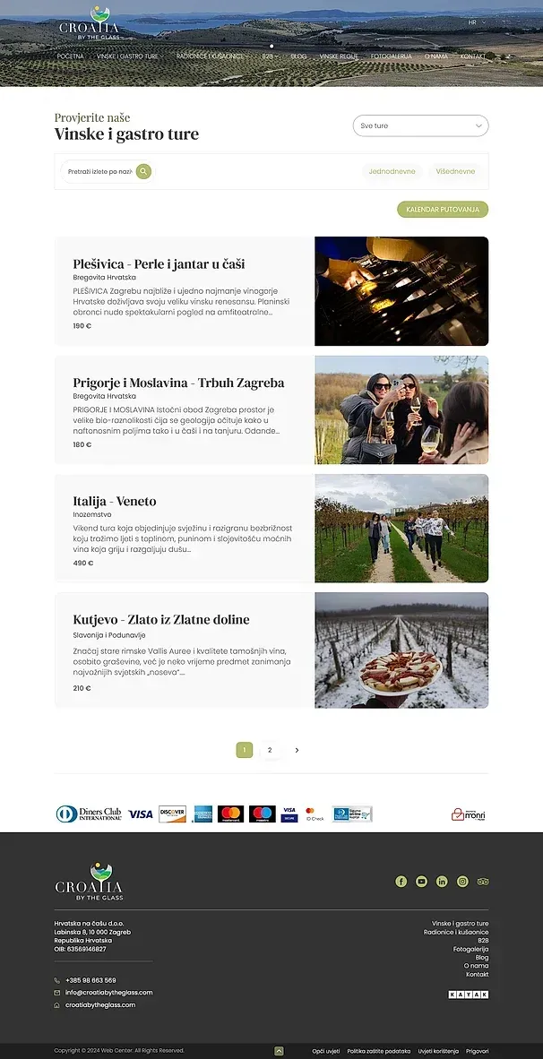 Sve ture und Hrvatska — die Website von Croatia by the Glass