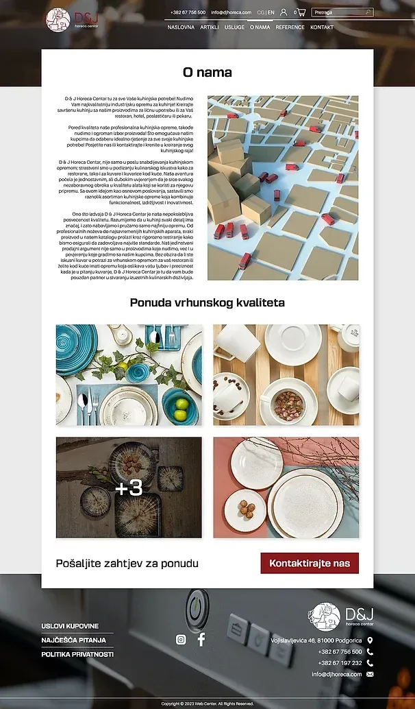 About us and References — the D&J Horeca Centar site