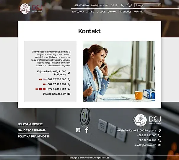 Contact — the D&J Horeca Centar site