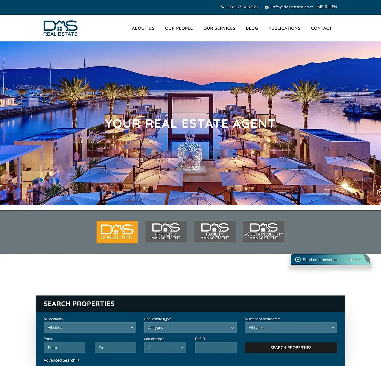 Home page — the DAS Estate site