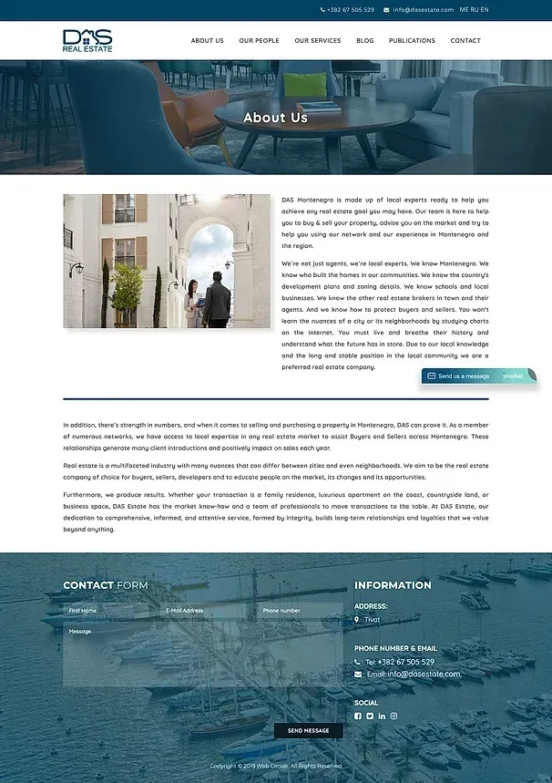 About us and OUR SERVICES — the DAS Estate site