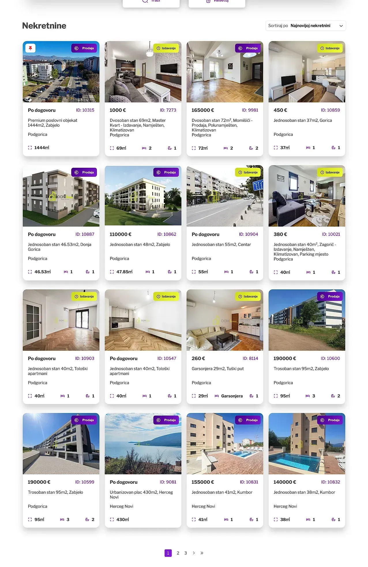 Startseite — die Website von Dom Home