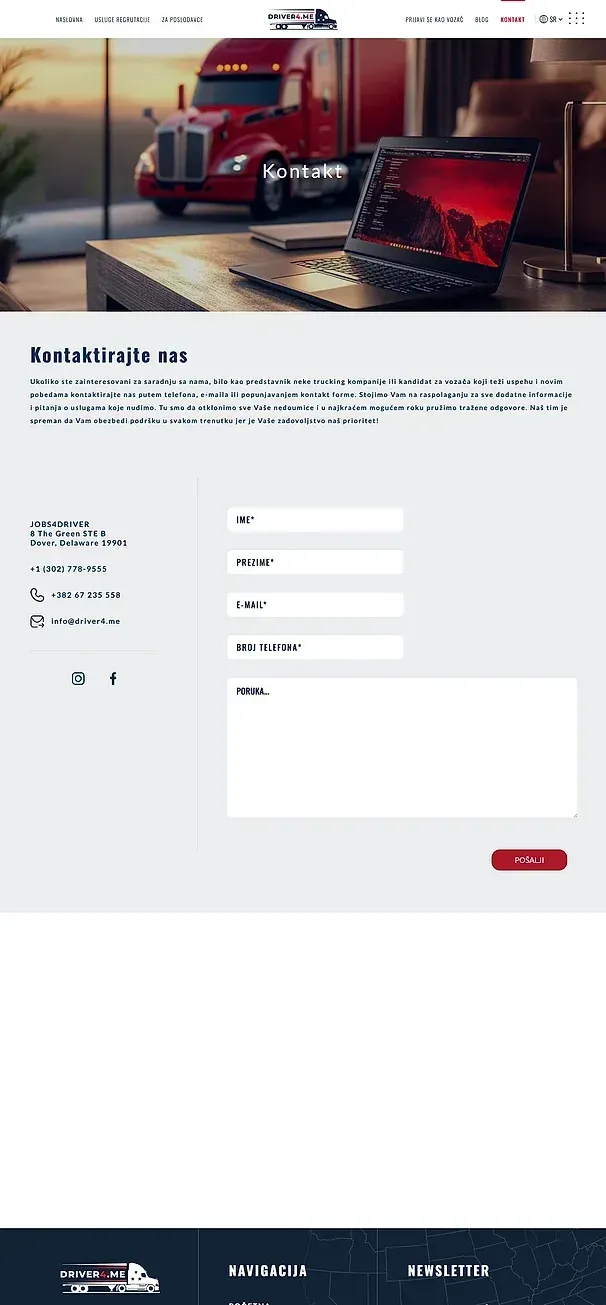 Kontakt — die Website von Driver4.me