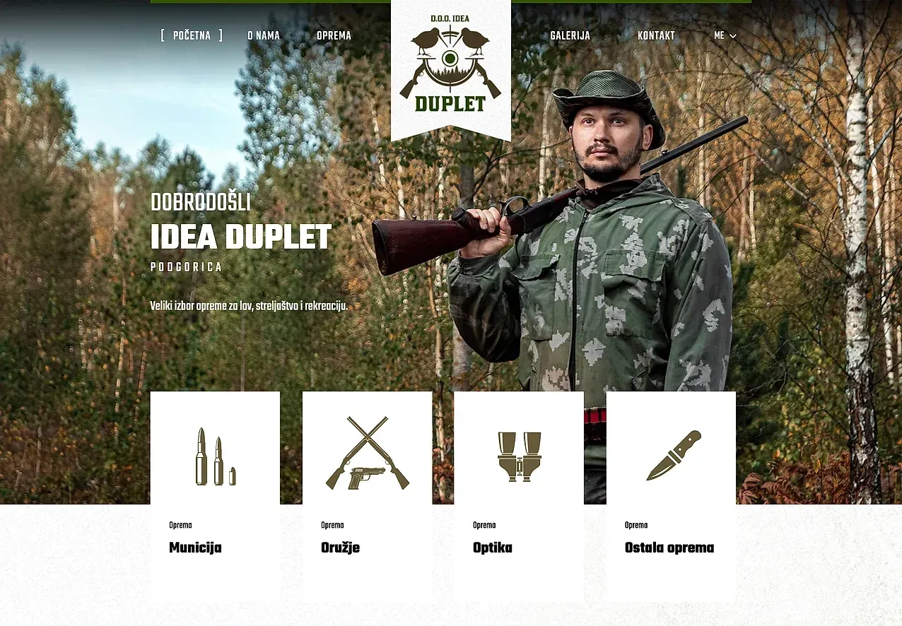 Home page — the Duplet site