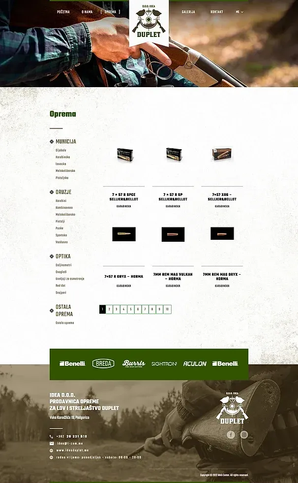 About us and Equipment — the Duplet site