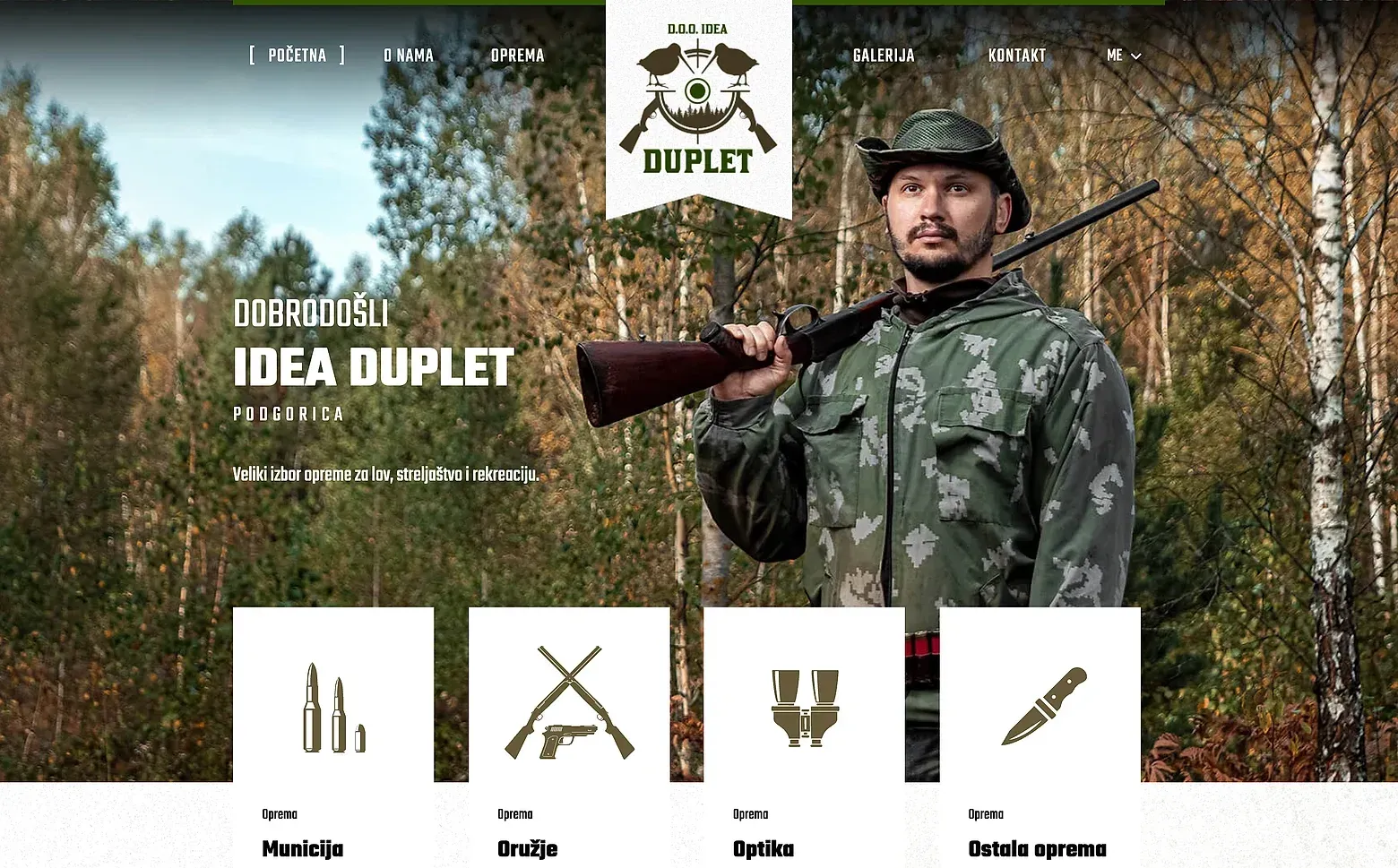 Startseite der Website Duplet