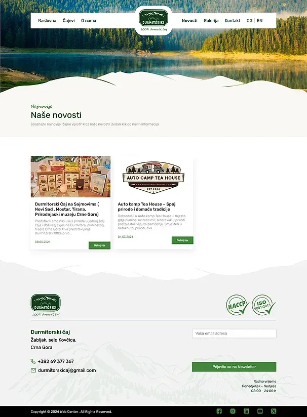 About us and News — the Durmitorski čaj site