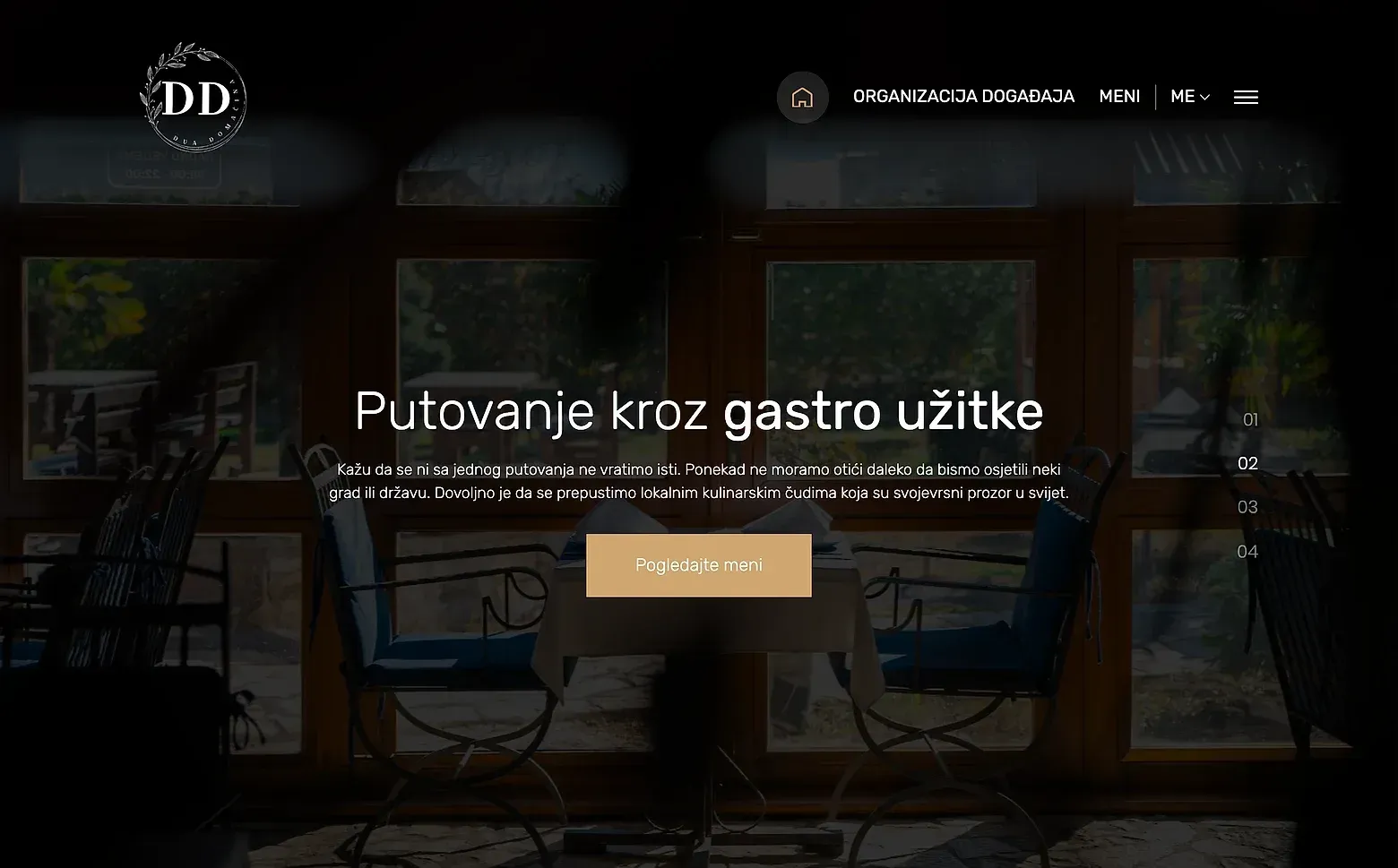 Home page of the Dva Domaćina website