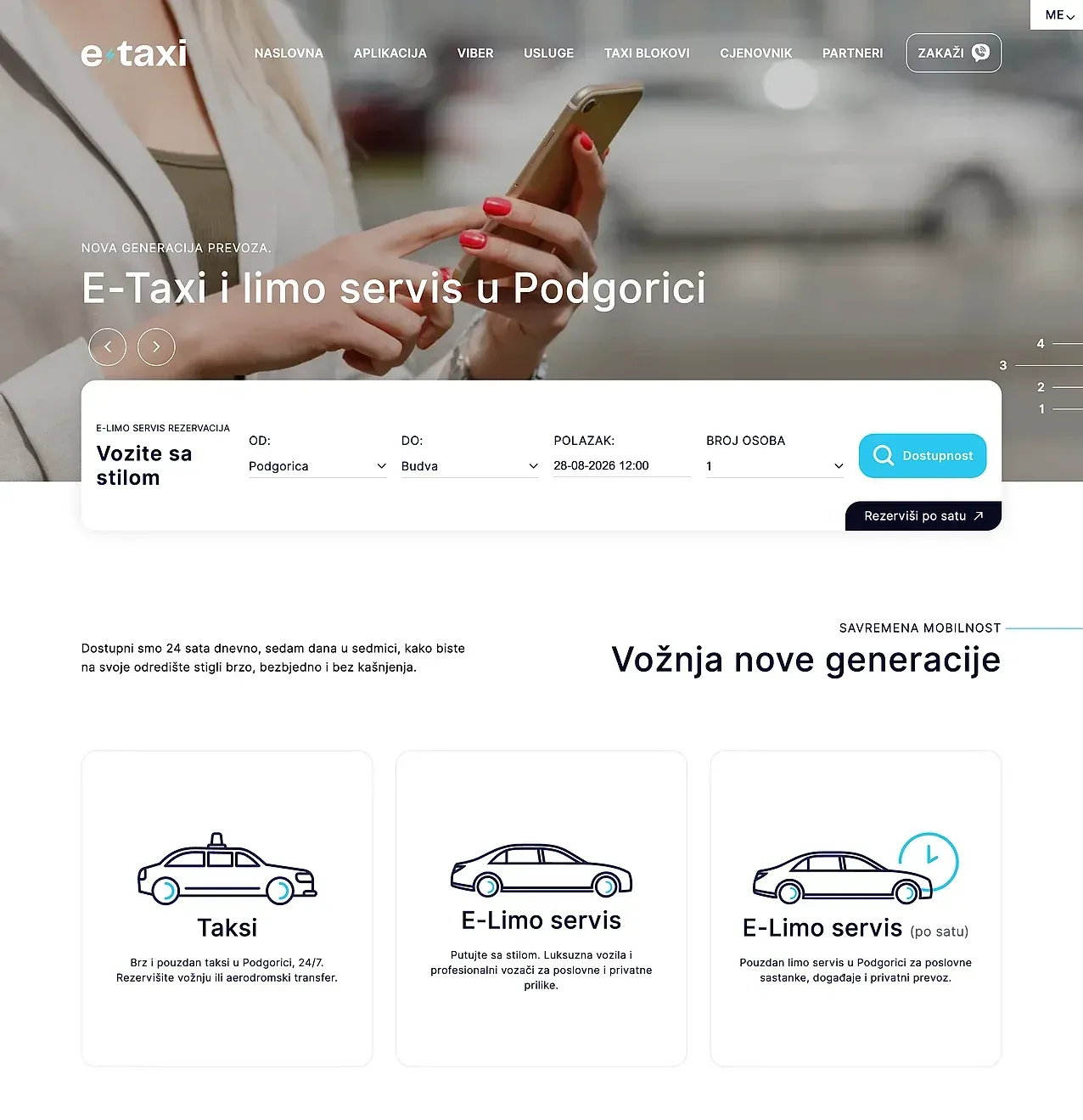 Startseite — die Website von E-taxi