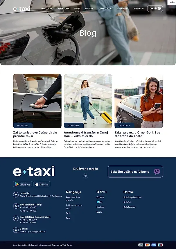 Mehr erfahren und Blog — die Website von E-taxi