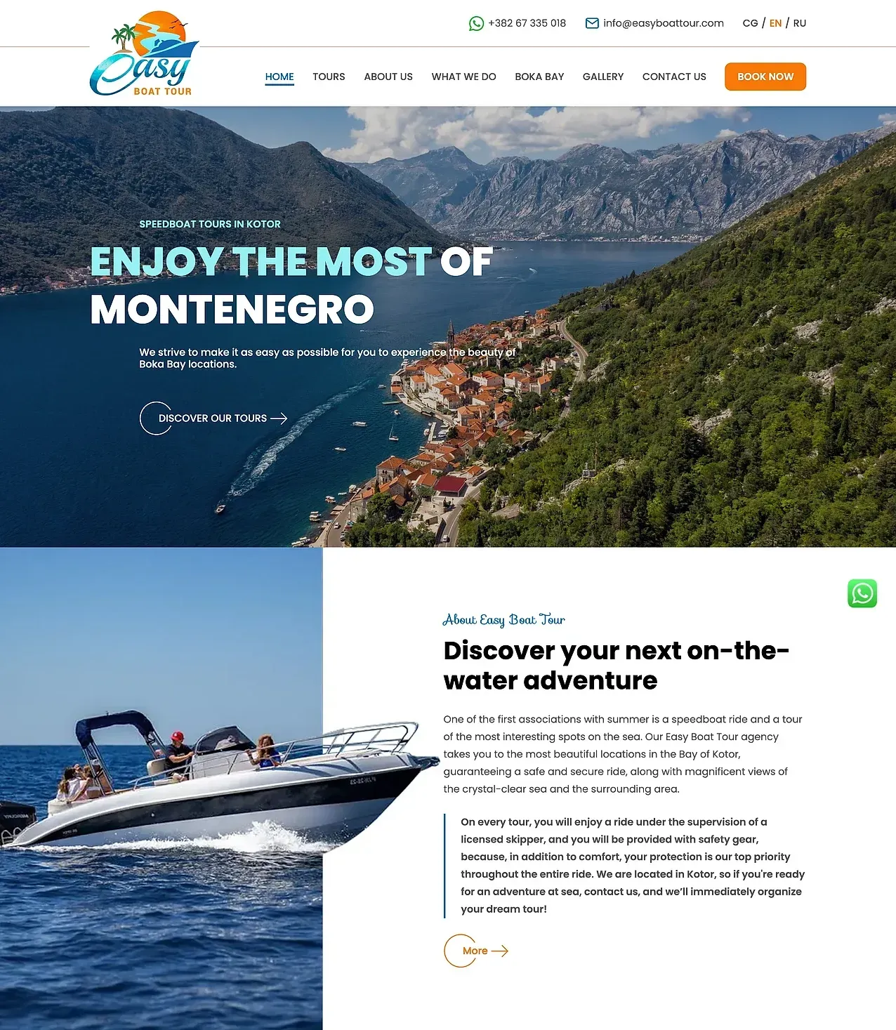 Startseite — die Website von Easy Boat Tour
