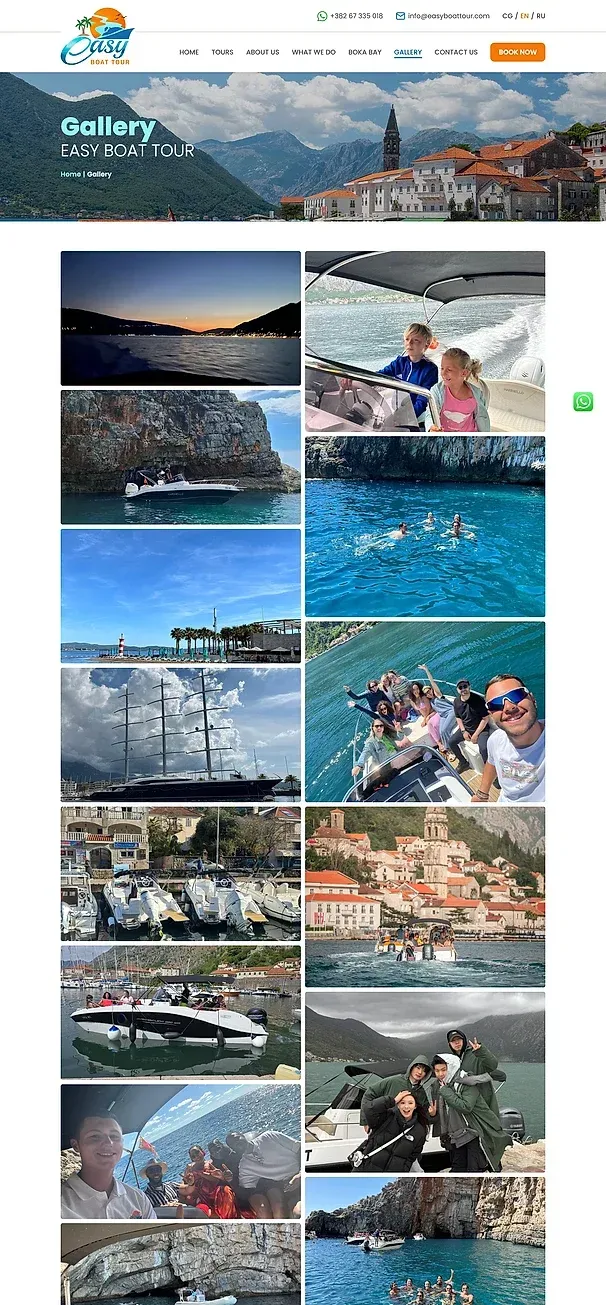 BOKA BAY und Galerie — die Website von Easy Boat Tour