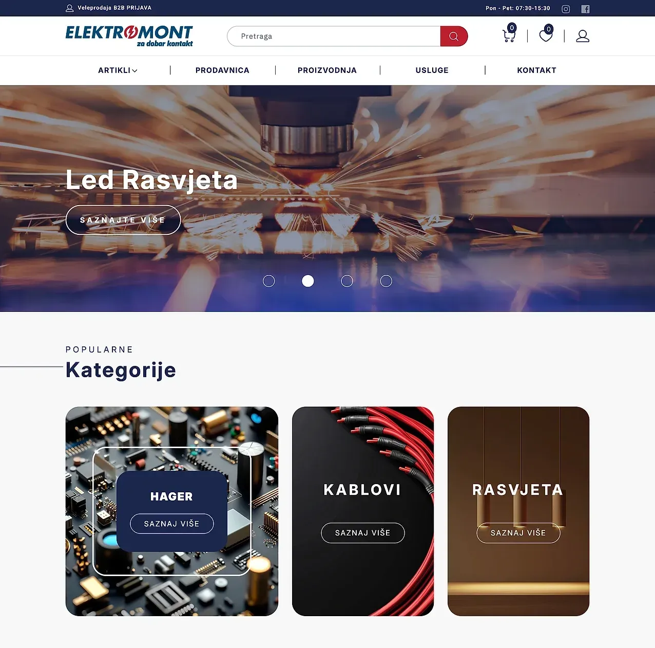 Startseite — die Website von Elektromont