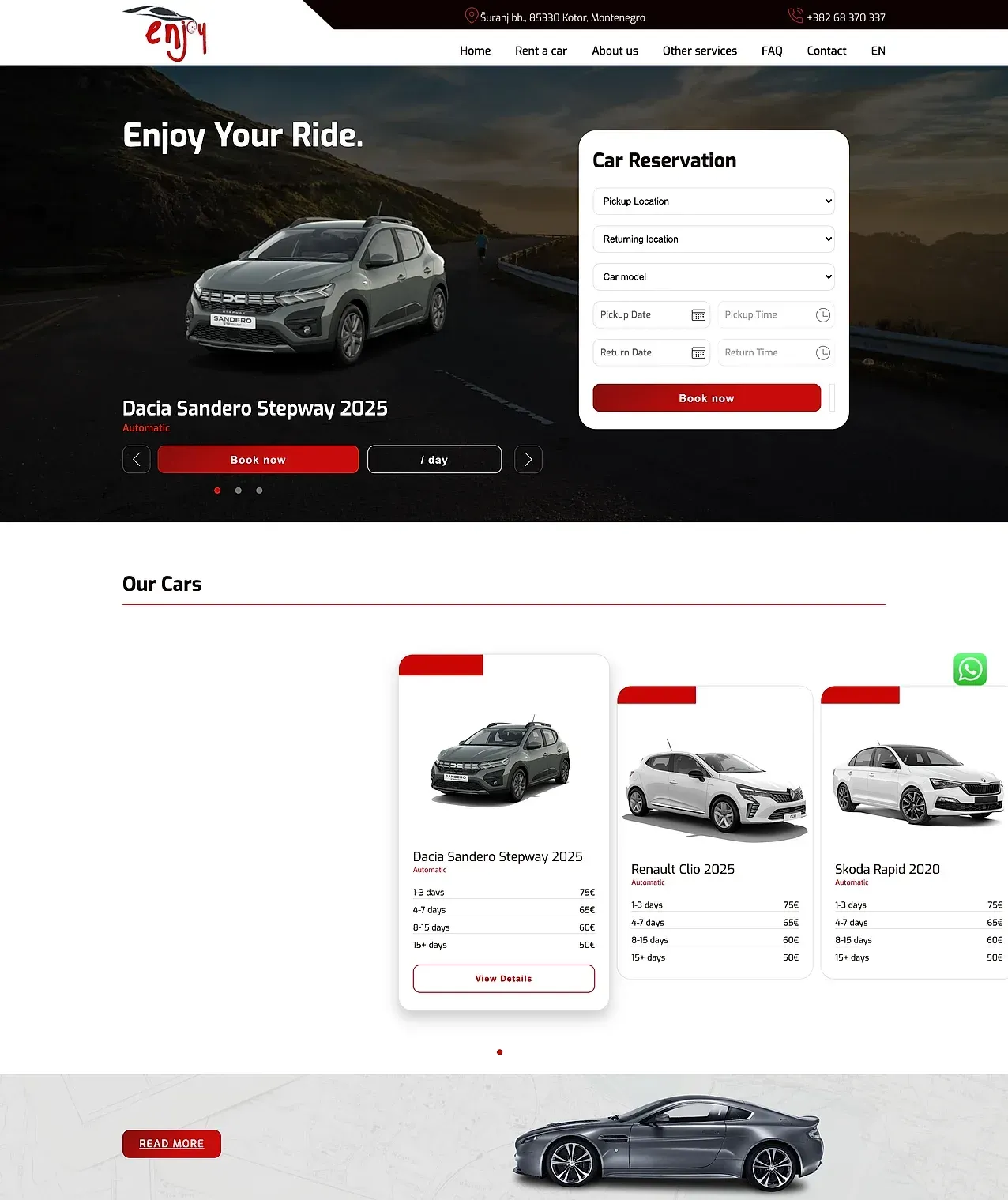 Startseite — die Website von Enjoy Rent a Car