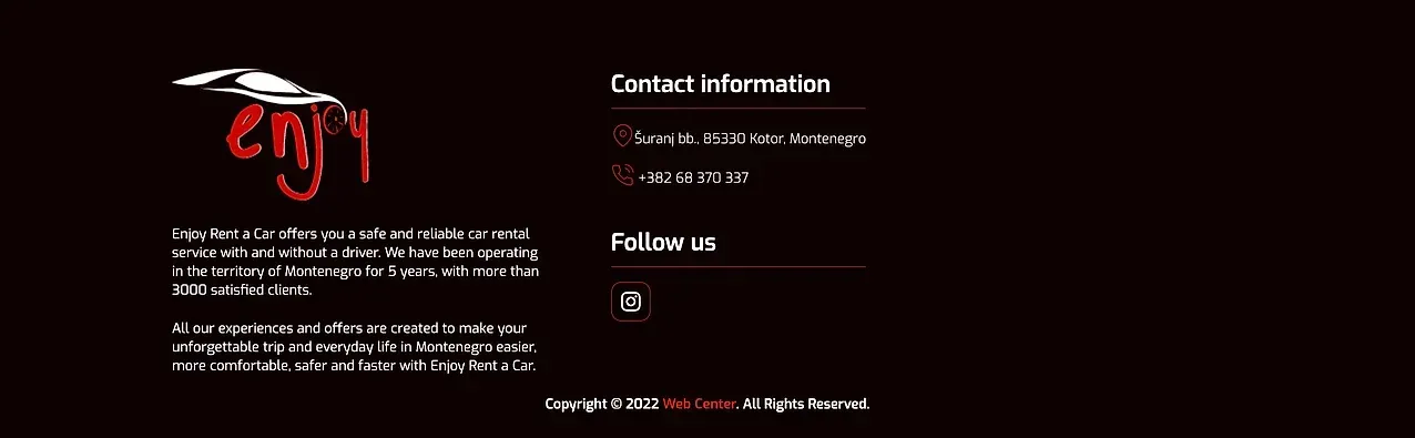 Startseite — die Website von Enjoy Rent a Car