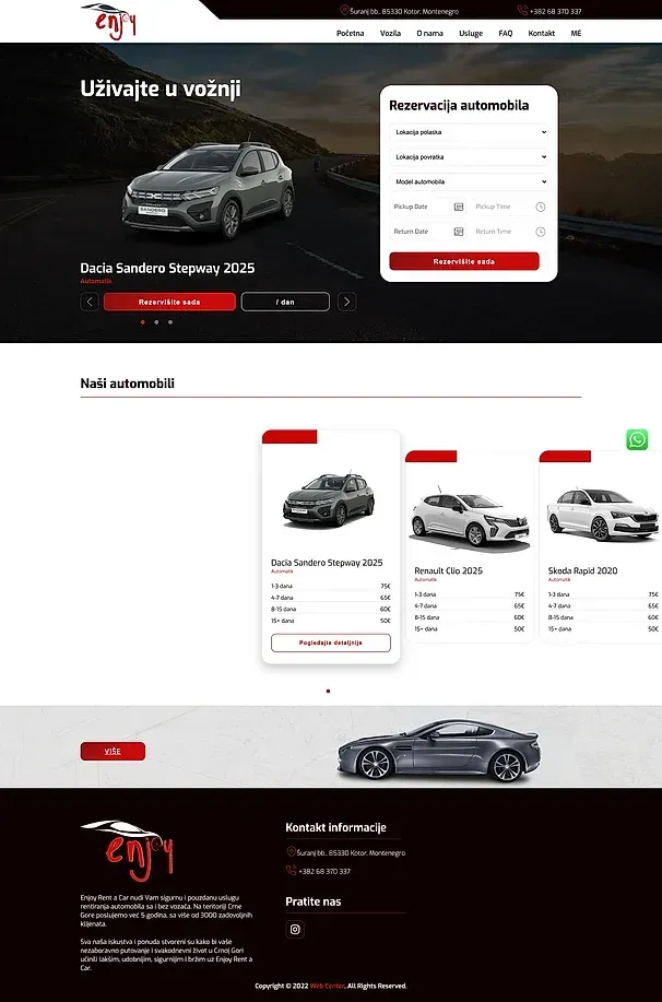 Mietwagen und Über uns — die Website von Enjoy Rent a Car