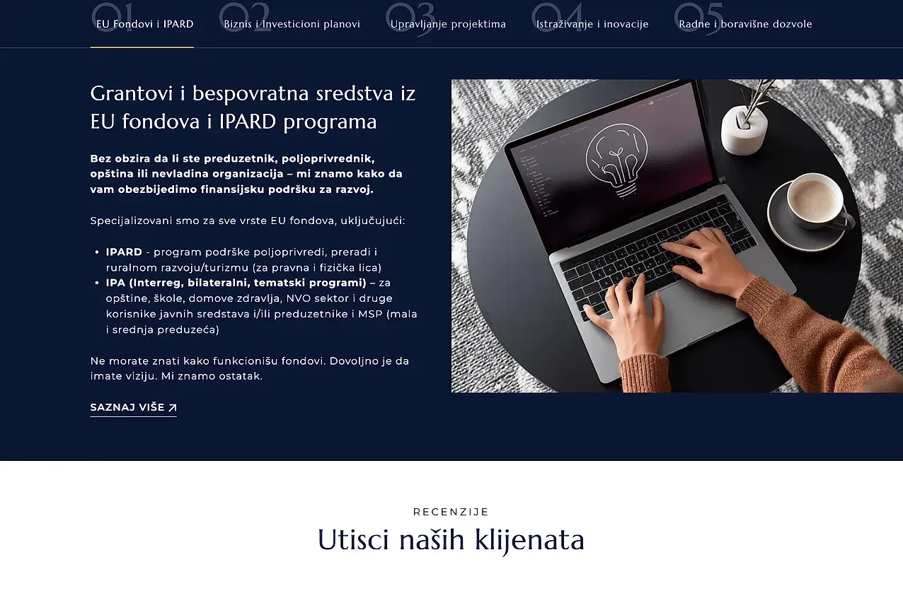 Startseite — die Website von Evoltera