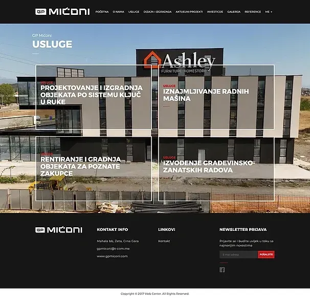 About us and Services — the GP Mićoni site
