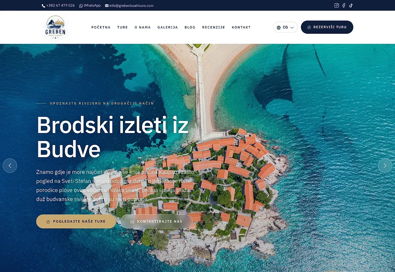 Startseite — die Website von Greben Boat Tours