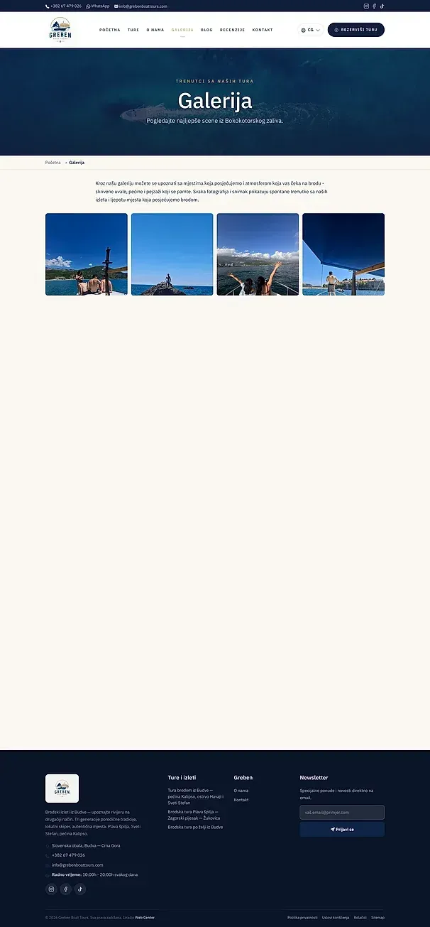 Galerie und Blog — die Website von Greben Boat Tours