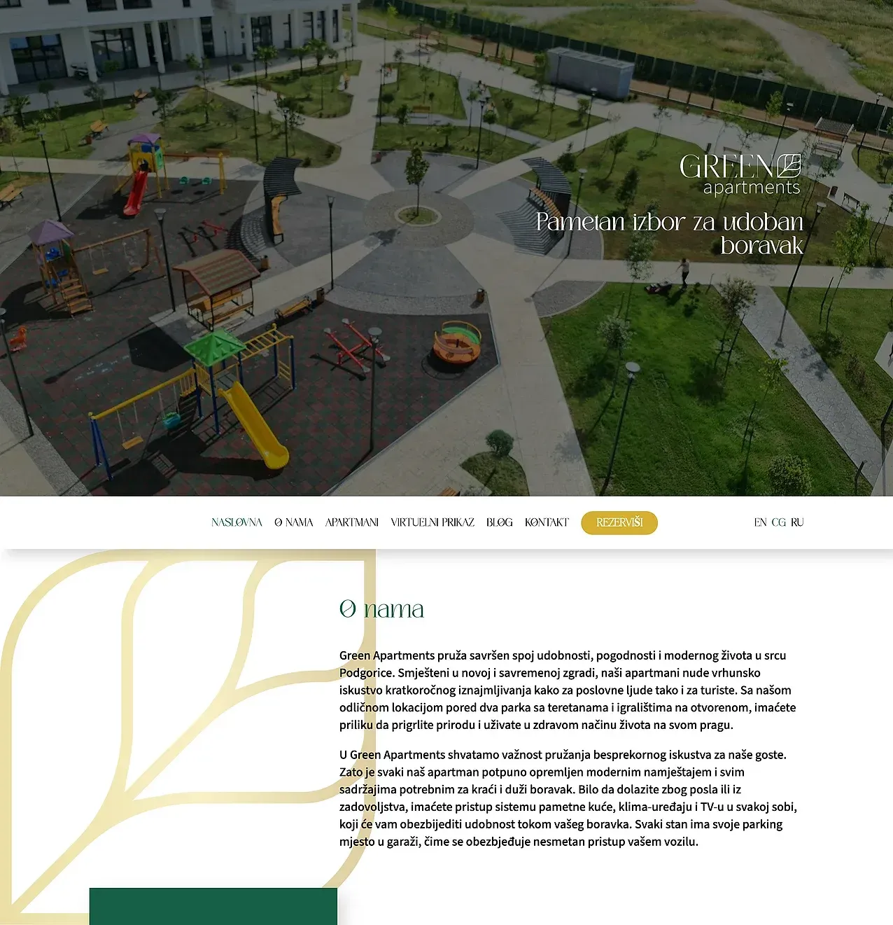 Startseite — die Website von Green Apartments