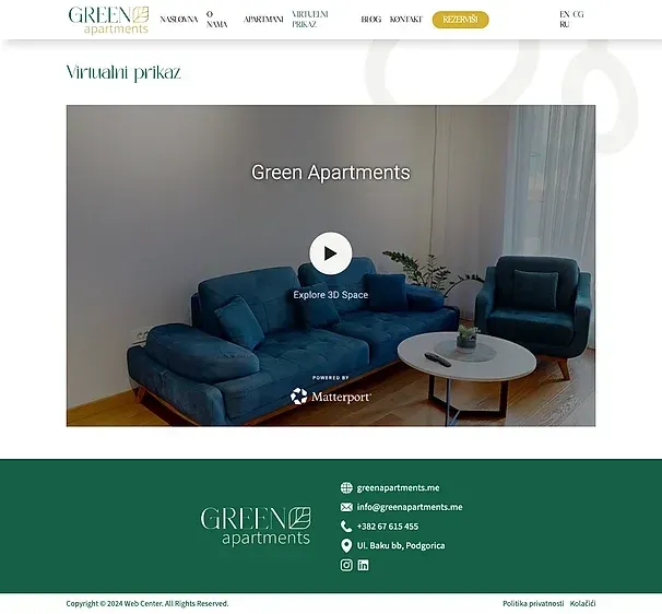 VIRTUELNI PRIKAZ und Blog — die Website von Green Apartments